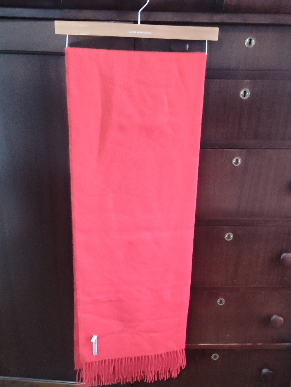 Alicia Adams Alpaca Classic Throw Red New With Original Hanger Hypoallergenic